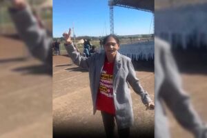 Corredora emocionada para ver Lula 