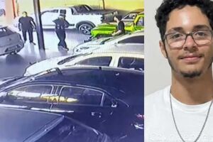 Filho de garagista &eacute; assassinado a tiros em crime flagrado por c&acirc;mera em Cassil&acirc;ndia (v&iacute;deo)