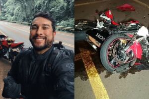 C&acirc;meras registram &uacute;ltimos instantes de motociclista morto em batida contra caminh&atilde;o (v&iacute;deo)