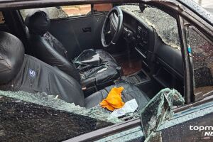 Carro de assassino foi depredado e largado com chave na Av. Cafezais (v&iacute;deo)