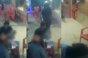 C&acirc;mera flagra morto em Coxim entregando crian&ccedil;a enquanto levava tiro (v&iacute;deo)