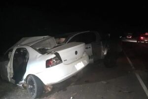 Acidente entre carro e caminhonete deixa um morto na fronteira de MS
