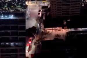Trabalhador morre durante queda de andaime em constru&ccedil;&atilde;o de pr&eacute;dio no Centro de Campo Grande (v&iacute;deo)