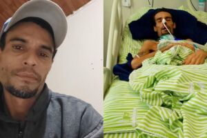 O jovem Valmir Rodrigo da Silva, de 37 anos, est&aacute; internado h&aacute; 2 meses