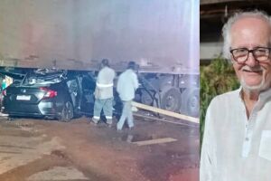 Dentista fica em estado grave ap&oacute;s carro parar embaixo de carreta na BR-262 (v&iacute;deo)