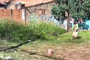 Matagal &eacute; retirado de terreno onde homem foi encontrado morto em Campo Grande (v&iacute;deo)
