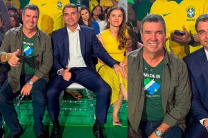 Governador prestigia Fl&aacute;vio Bolsonaro em lan&ccedil;amento de candidatura