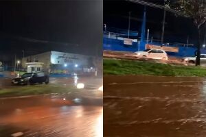Chuva forte e ventania assustam moradores de Campo Grande durante a madrugada (v&iacute;deo)