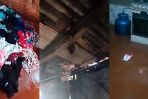 Com teto desabando e barraco inundado, moradores choram e pedem socorro no Noroeste (v&iacute;deo)