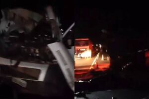 Acidente com van de Sete Quedas e caminh&atilde;o deixa cinco mortos na MS-156 (v&iacute;deo)