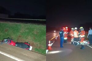 Jovem cai de moto e morre em acidente na BR-163, em Dourados
