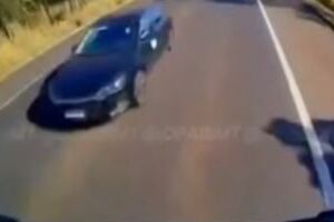 Novas imagens mostram carro perdendo controle em acidente que matou quatro na BR-163 (v&iacute;deo)