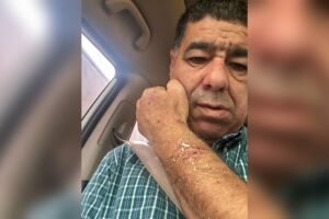 Subprefeito tira faca pra popula&ccedil;&atilde;o, &eacute; desarmado e toma surra em Anhandu&iacute;