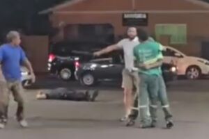 Frentista desmaia cliente na porrada em posto de combust&iacute;vel de Tr&ecirc;s Lagoas (v&iacute;deo)