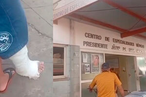M&atilde;e denuncia falta de serras para retirada de gesso no CEM: '&eacute; uma vergonha' (v&iacute;deo)