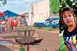 Mulher &eacute; morta a tiros ap&oacute;s ser chamada no port&atilde;o de casa em Maracaju (v&iacute;deo)