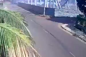 C&acirc;meras flagraram obra desabando sobre trabalhadores no Aero Rancho (v&iacute;deo)