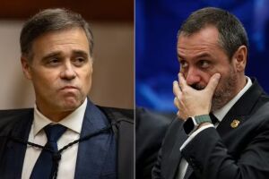 O ministro do Supremo Tribunal Federal (STF) Andr&eacute; Mendon&ccedil;a e o diretor-geral da Pol&iacute;cia Federal (PF), Andrei Rodrigues
