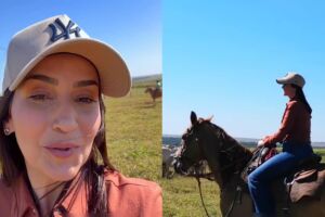 Gianni Nogueira destaca for&ccedil;a da mulher sul-mato-grossense enquanto toca gado: 'mulher do agro'