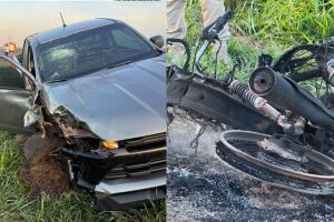 Motociclista bate de frente com caminhonete e morre na BR-376 em Ivinhema