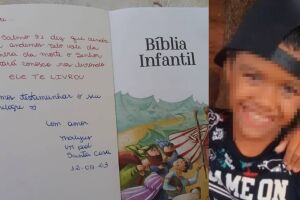 Crian&ccedil;a queimada &eacute; presenteada com b&iacute;blia e mensagem de esperan&ccedil;a por m&eacute;dica na Santa Casa