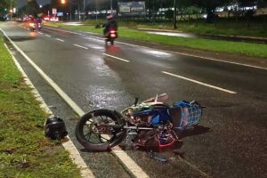 Pedestre tem parte da perna amputada em acidente com moto na Gury Marques 