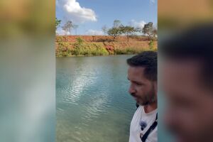 'Lagoa Azul'? Com &aacute;guas cristalinas, lagoa chama aten&ccedil;&atilde;o em Campo Grande (v&iacute;deo)