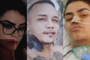 &Agrave; esquerda Kamylla cheia de vida, na direita j&aacute; estava parapl&eacute;gica e lutava pela vida no hospital