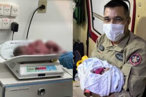 Beb&ecirc; nasce no sof&aacute; de casa com ajuda do Corpo de Bombeiros em Navira&iacute;