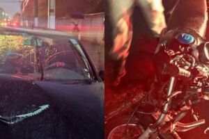 Homem atropela motociclista, tenta fugir e &eacute; contido por populares em Corumb&aacute;