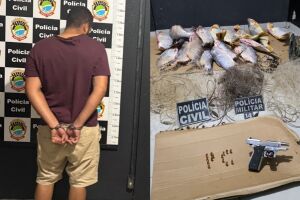 Ex-presidi&aacute;rio condenado por homic&iacute;dio &eacute; preso com pistola e peixes proibidos em MS