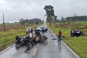 Casal morre em acidente na MS-164 durante chuva em Ponta Por&atilde;
