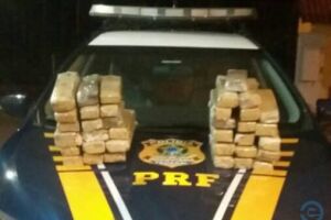 PRF prende jovem transportando mais de 29 quilos de maconha na BR-163