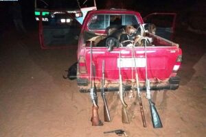 PMA prende caçadores e apreende armas de fogo em assentamento