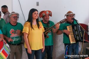 Banda do Centro de Tradições Nordestinas se apresentou para Rose Modesto