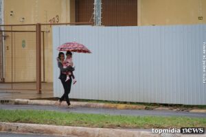 Chuva permanece ao longo do dia em plena véspera de Natal na Capital