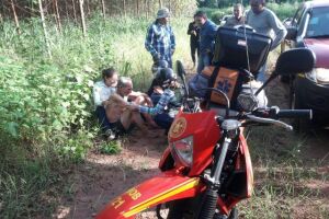 Após buscas, idoso é encontrado por bombeiros e voluntários em vegetação