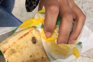 Cliente encontra barata em lanche da Subway em shopping da Capital