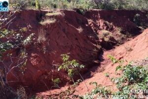 Devastação causouo erosão em fazenda de 12 mil ha