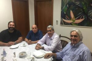 Delcidio, o ex-governador André Puccinelli, o empresário Antonio João e o presidente do PTC, Gazolla