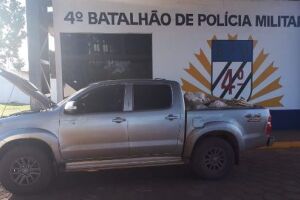Hilux abandonada foi roubada em Pernambuco