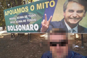 Outdoor de Bolsonaro em Coxim deve resultar em multa de até R$ 15 mil para responsável