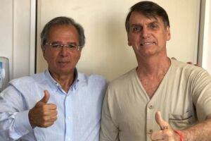 Bolsonaro e seu consultor econômico Paulo Guedes