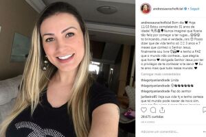 Andressa Urach confunde fãs ao comemorar aniversário de 3 anos nas redes sociais