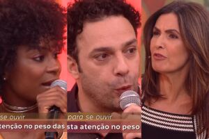 Ator da Globo desdenha de cabelo afro e Fátima Bernardes precisa intervir