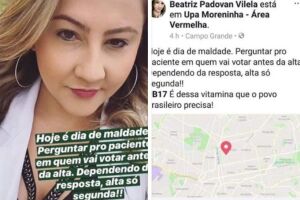 ‘Alta do paciente depende do voto’, afirma médica de Campo Grande em redes sociais