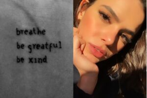 Bruna Marquezine é alvo de críticas após erro ortográfico em nova tatuagem