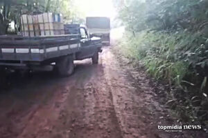 VÍDEO: carreta com soja desliza em estrada de chão e produtor se revolta: 'joguei meu voto no lixo'