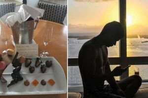 Após pedido de casamento, Lulu Santos e o noivo curtem viagem romântica em Miami