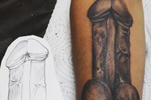 Mulher que tatuou pênis no antebraço manda a real: 'queria fazer no bumbum'